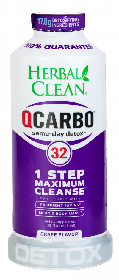Herbal Clean QCARBO32 Clear Herbal Supplement | 32oz | Grape