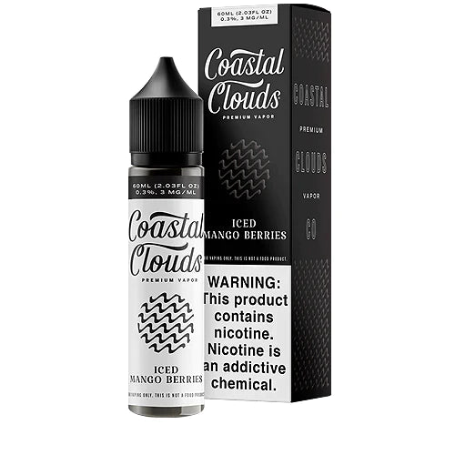 Coastal Clouds E-Liquid | 60mL | Iced Mango Berries with packaging