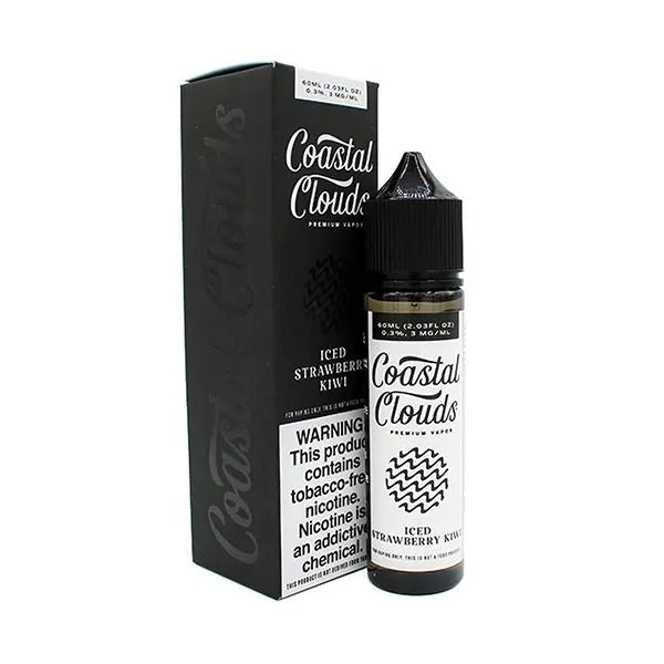 Coastal Clouds E-Liquid | 60mL | Iced Strawberry Kiwi with packaging