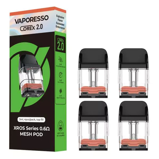 Vaporesso Xross Mesh Pod 3ml 4pk 0.6ohm Crox 2.0 with Packaging