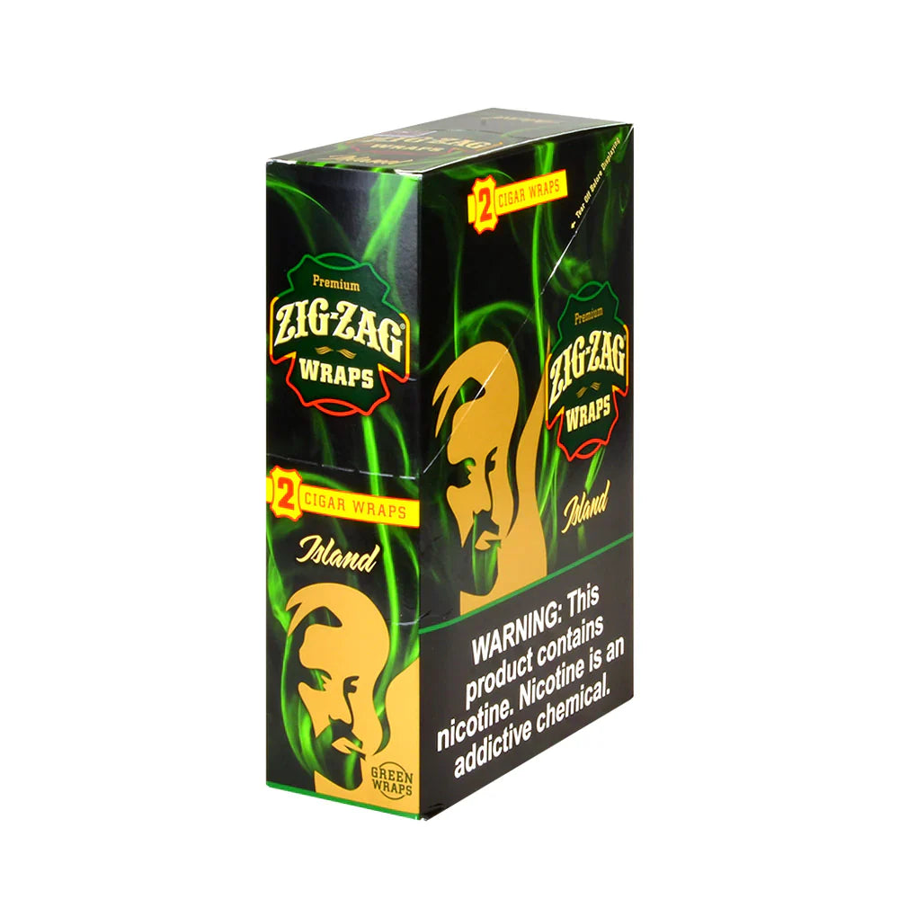 Zig-zag 2 Cigar cones | 25-pack | Island with Packaging