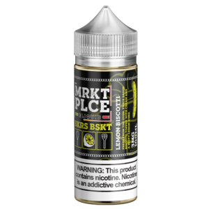 MRKT PLCE Series E-Liquid 100mL (Freebase) | Lemon Biscotti with packaging