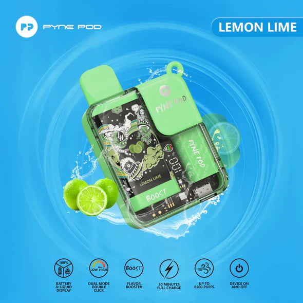 PYNE POD | 8500 PUFFS | 5% | Lemon Lime