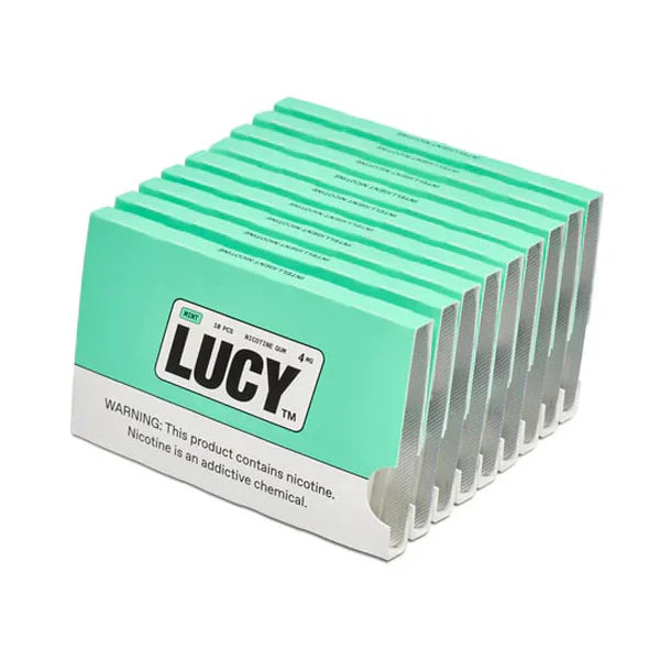 Lucy Nicotine Gum 10-Piece Blister Pack | MOQ 10 | Mint with Packaging