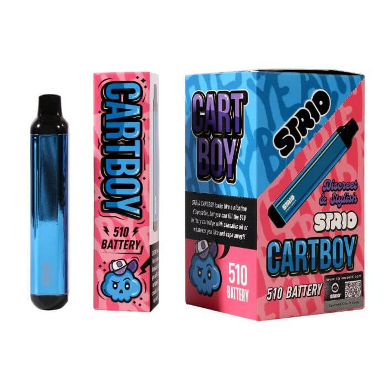 Strio Cart Boy | 6-Pack | Metallic Blue with Packaging