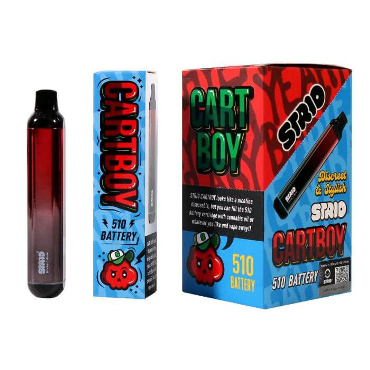 Strio Cart Boy | 6-Pack | Metallic Red Black with Packaging