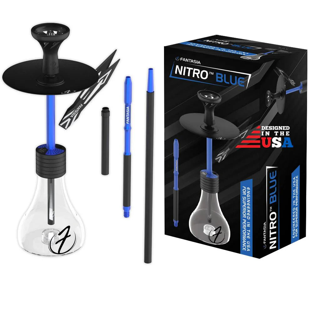 Fantasia Nitro Hookah Blue with packaging