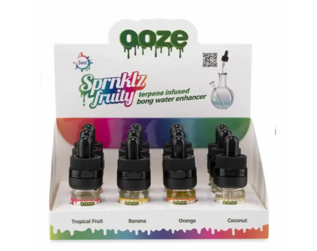 Ooze Sprnklz Terpene Infused Bong Water Enhancer 12pk Fruity with Packaging