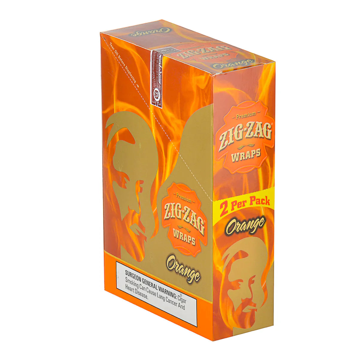 Zig-zag 2 Cigar cones | 25-pack | Orange with Packaging