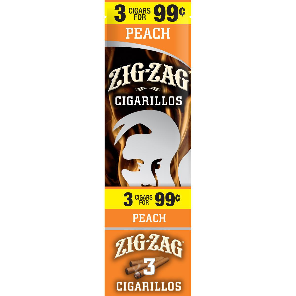 Zig-zag Cigarillos | Peach with Packaging