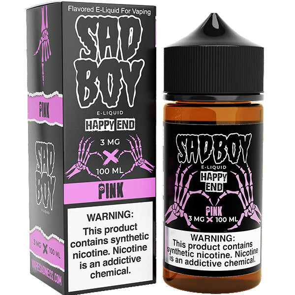 Sadboy Series E-Liquid 100mL | 0mg Pink with Packaging