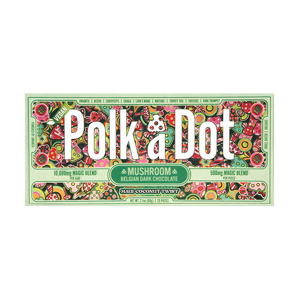 Polk A Dot Chocolate Bar 10ct Maui Coconut Twist Packaging