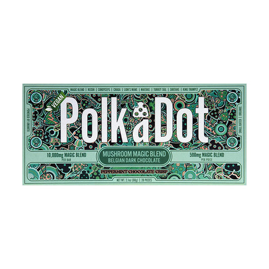 Polk A Dot Chocolate Bar 10ct Peppermint Chocolate Crisp Packaging