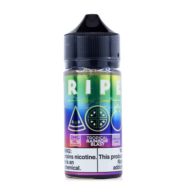 Vape 100 Ripe Series E-Liquid 100mL (Freebase) Gold Series - Tropical Rainbow Blast