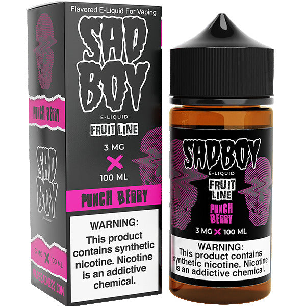 Sadboy Series E-Liquid 100mL | 0mg Punch Berry with Packaging