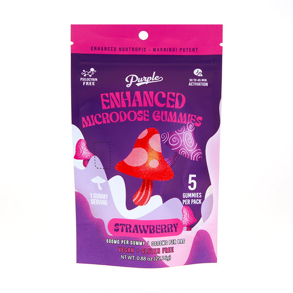 Purple Enhanced Microdose Gummies | 10pk | Strawberry