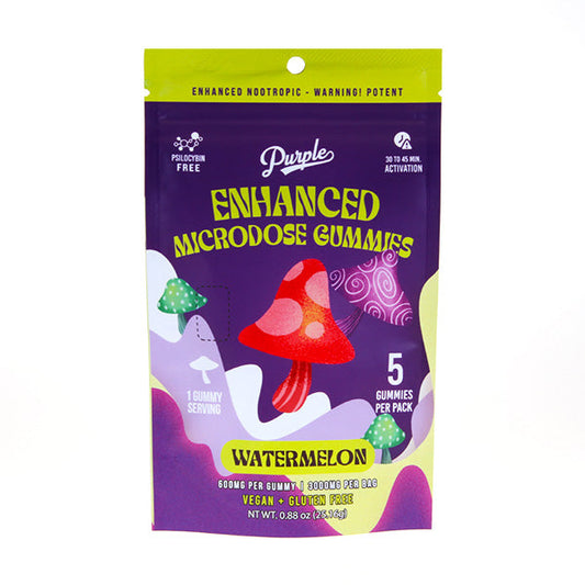 Purple Enhanced Microdose Gummies | 10pk | Watermelon