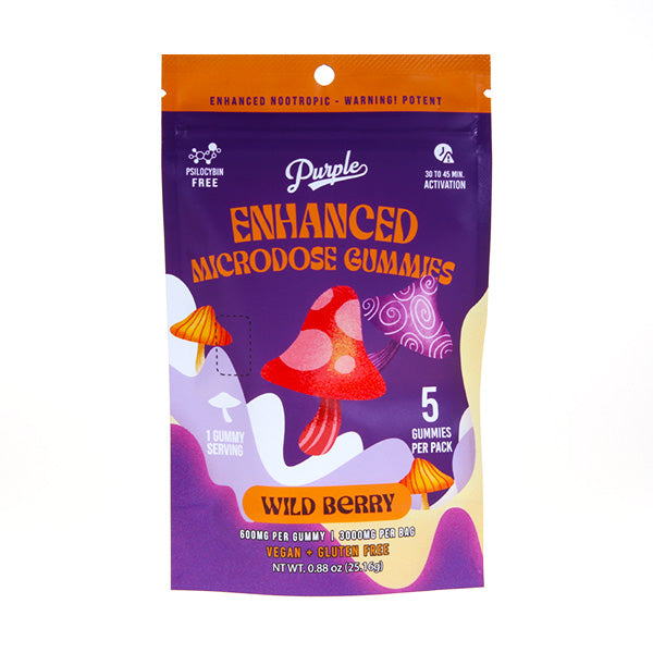 Purple Enhanced Microdose Gummies | 10pk | Wild Berry