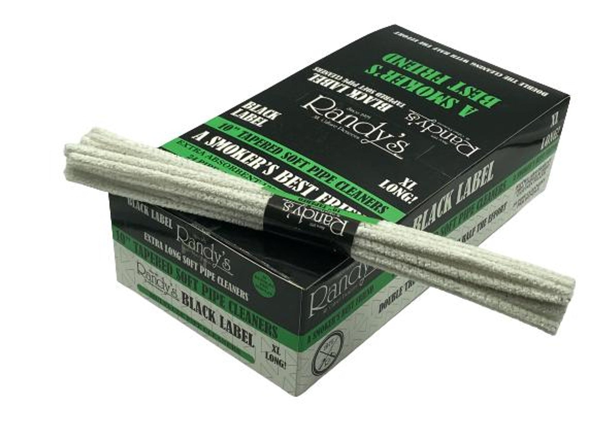 Randy's Black Label 10 Tapered Pipe Cleaners 30ct (Soft)" with Packaging