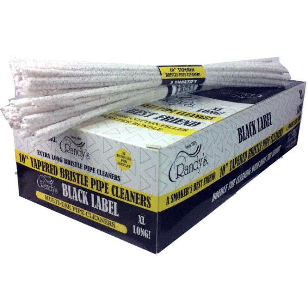 Randy's Black Label 10 Tapered Pipe Cleaners 30ct Bristle with Packaging