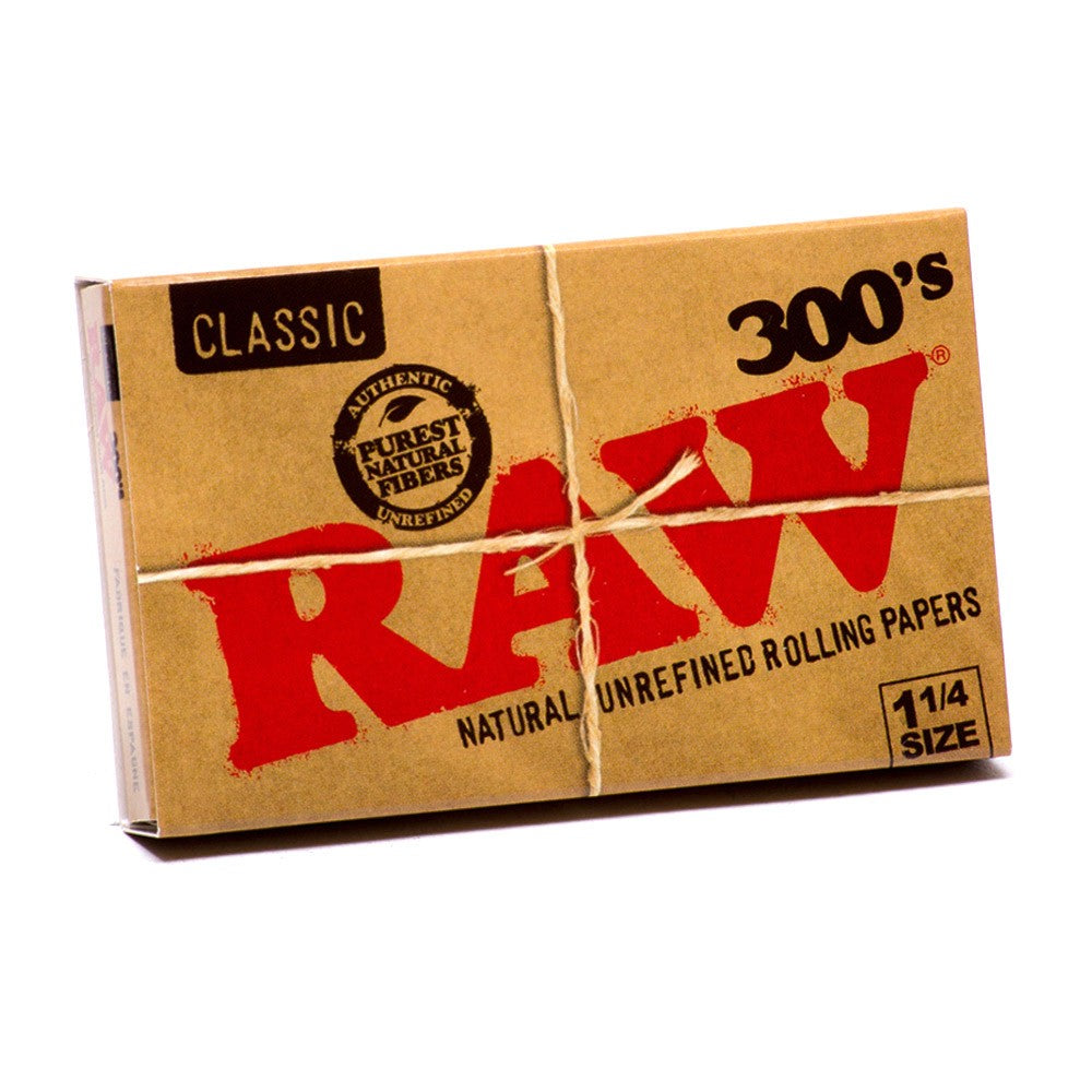 RAW Natural Unrefined Rolling Papers Classic 1 1/4 300 Packaging
