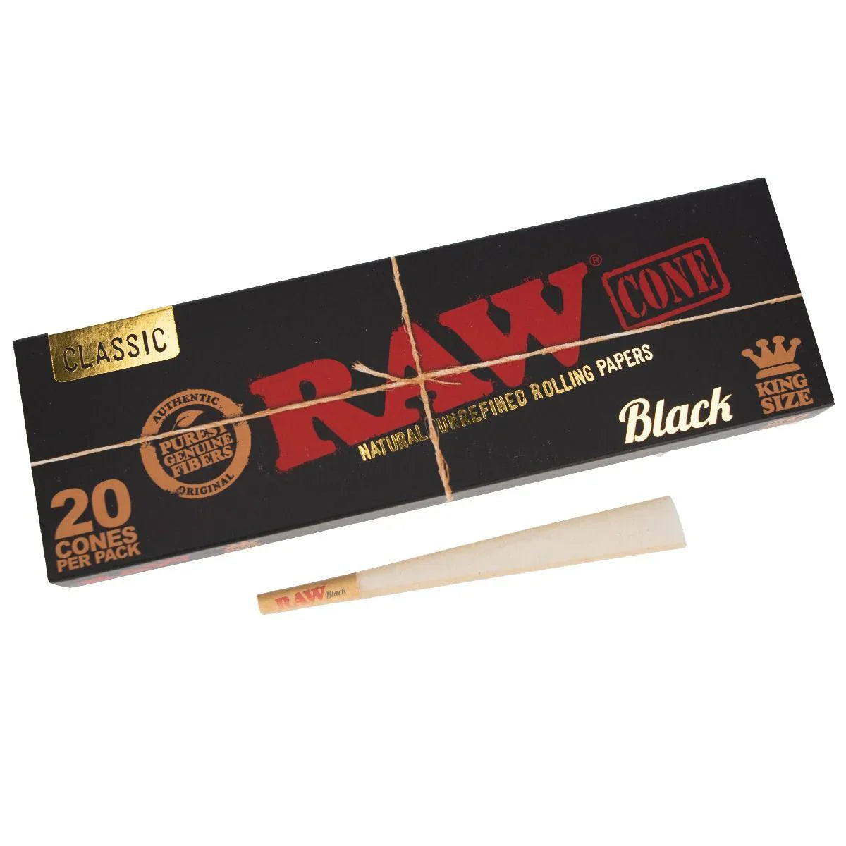 RAW Cone Classic Black King Size