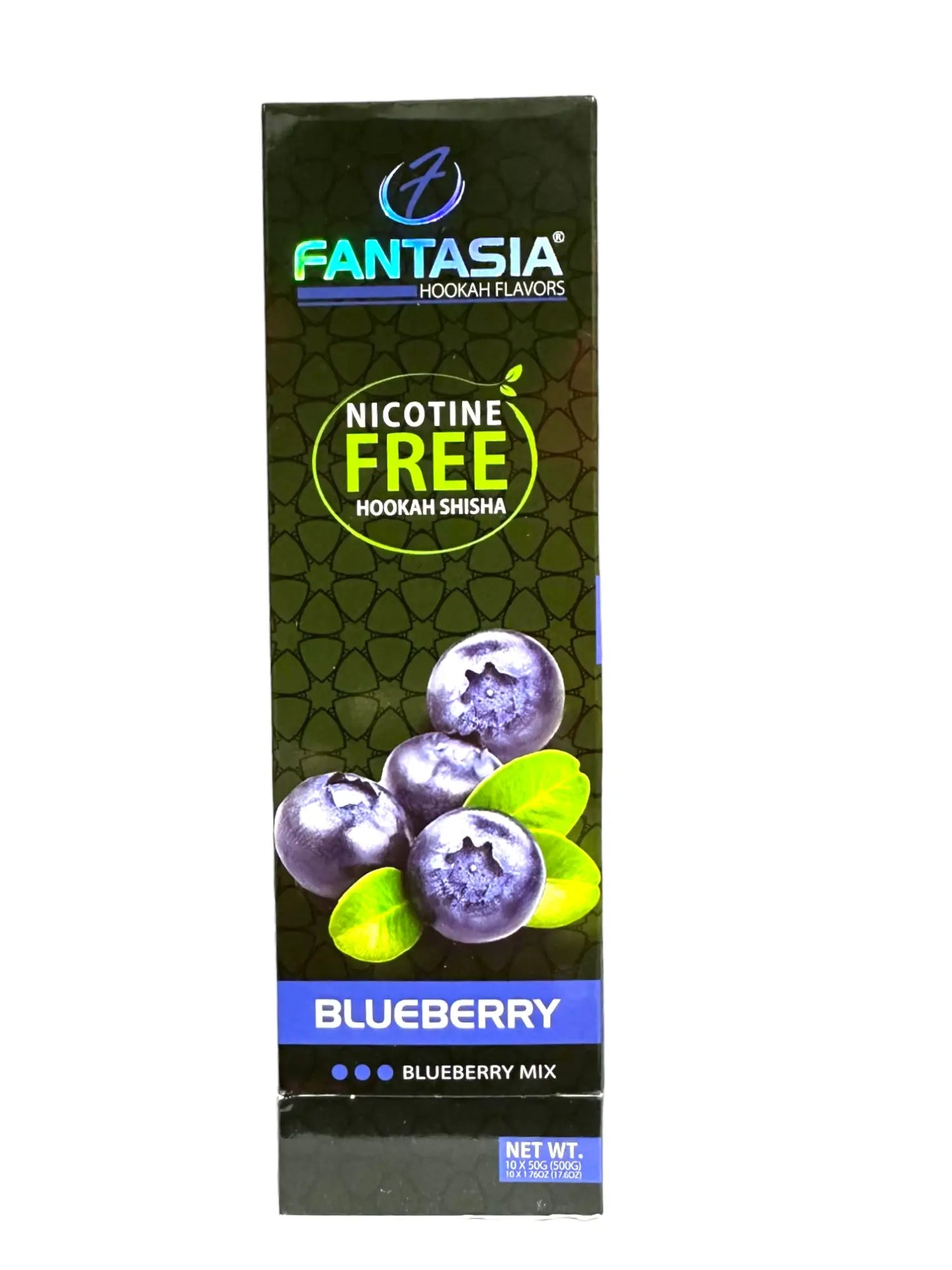 Fantasia Nicotine Free Herbal Blueberry Packaging