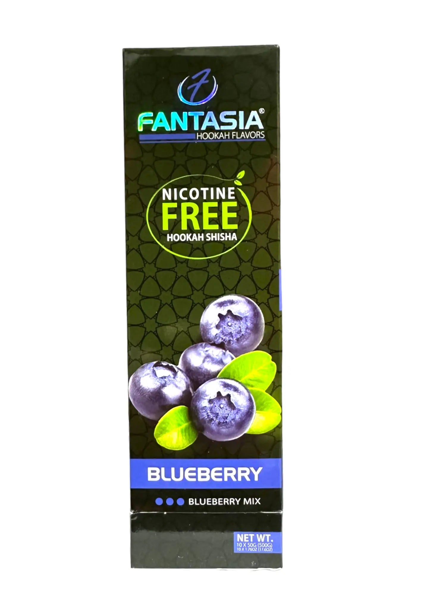 Fantasia Nicotine Free Herbal Blueberry Packaging