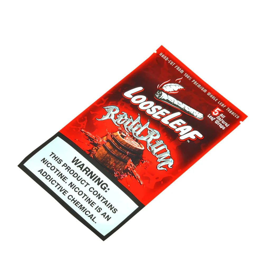 Looseleaf Natural Wraps | 5ct | Red Rum with Packaging