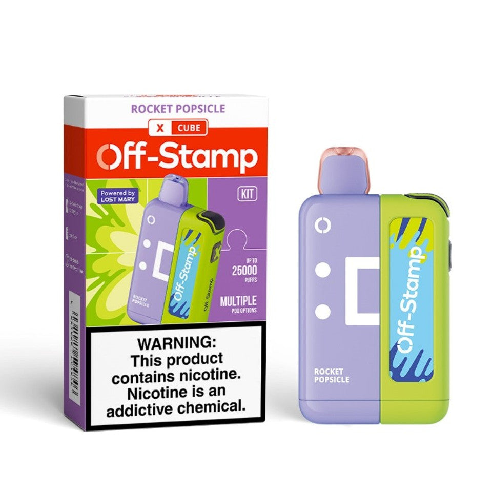 Off-Stamp X Cube 25K 5Ct Rocket Popsicle with packaging