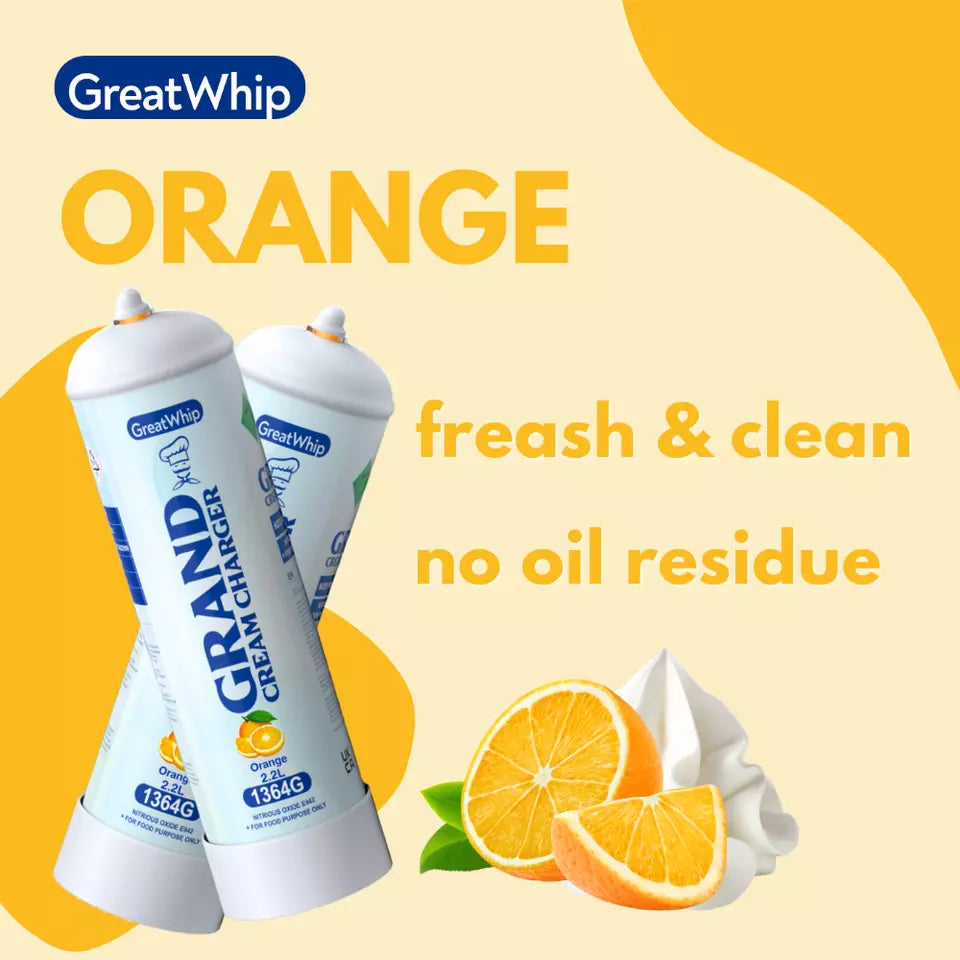 Great Whip Grand Cream Charger 2.2L 4pcs Orange