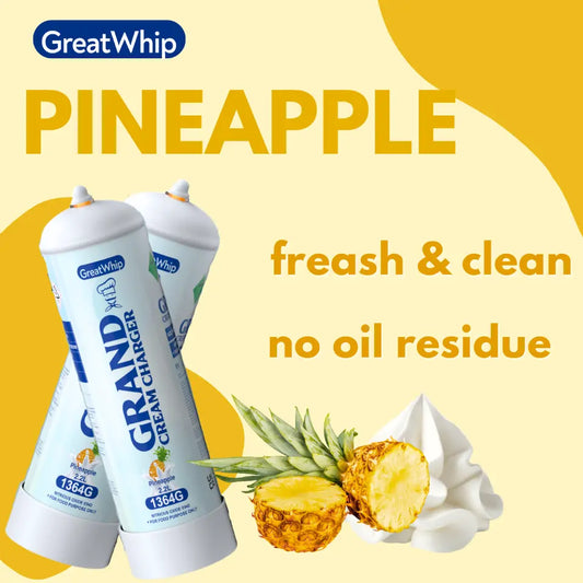 Great Whip Grand Cream Charger 2.2L 4pcs Pineapple