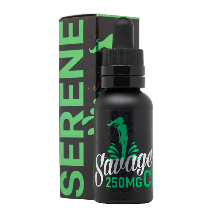 Savage Serene CBD Vape Juice 30mL | 250mg with Packaging
