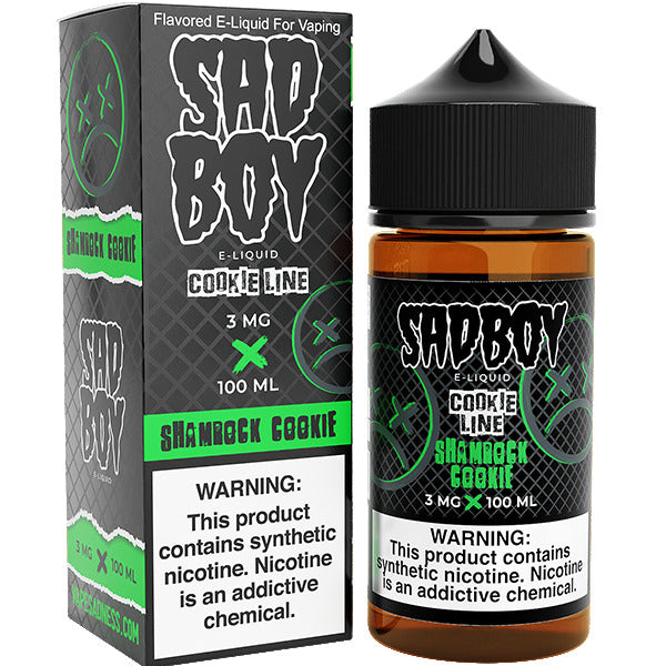 Sadboy Series E-Liquid 100mL | 0mg Shamrock Cookie with Packaging