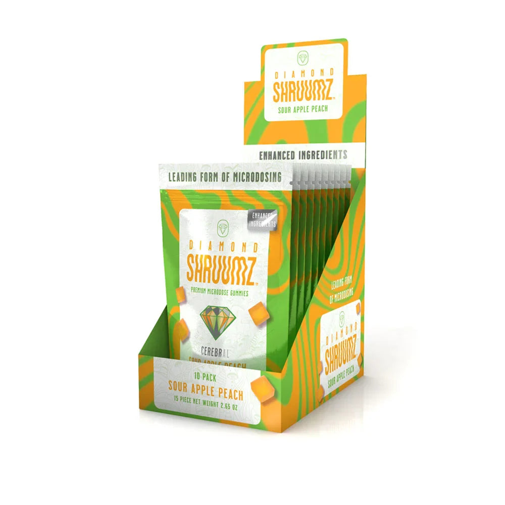 Diamond Shruumz | 10ct Sour Apple Peach with packaging