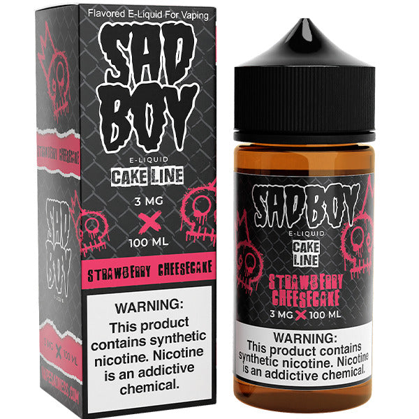 Sadboy Series E-Liquid 100mL | 0mg Strawberry Cheesecake with Packaging
