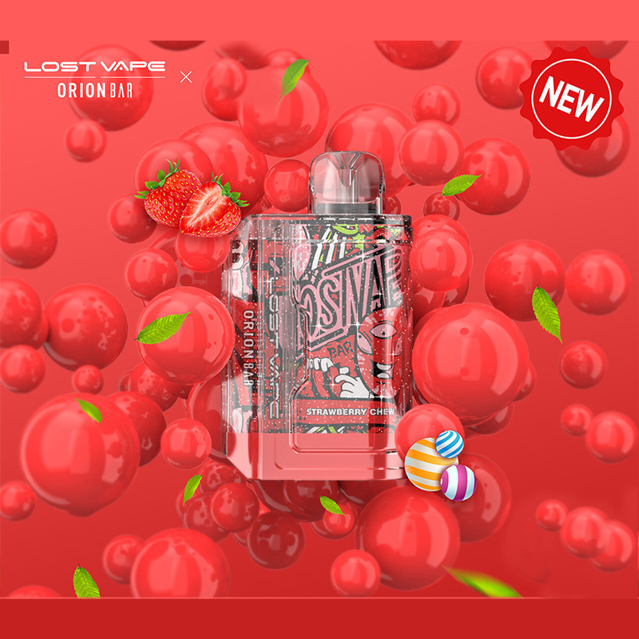 Orion Bar Disposable 7500 Puff 18mL 50mg | Strawberry Chew