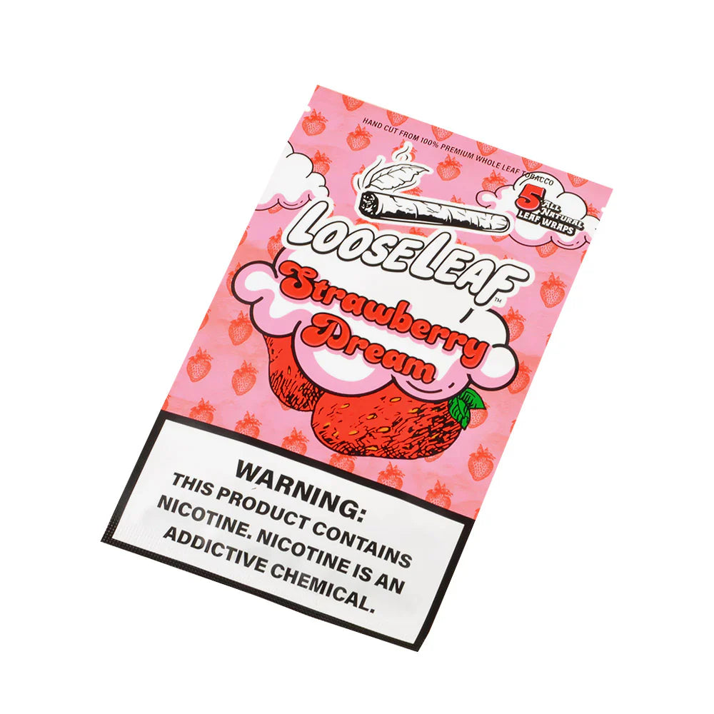 Looseleaf Natural Wraps | 5ct | Strawberry Dream with Packaging