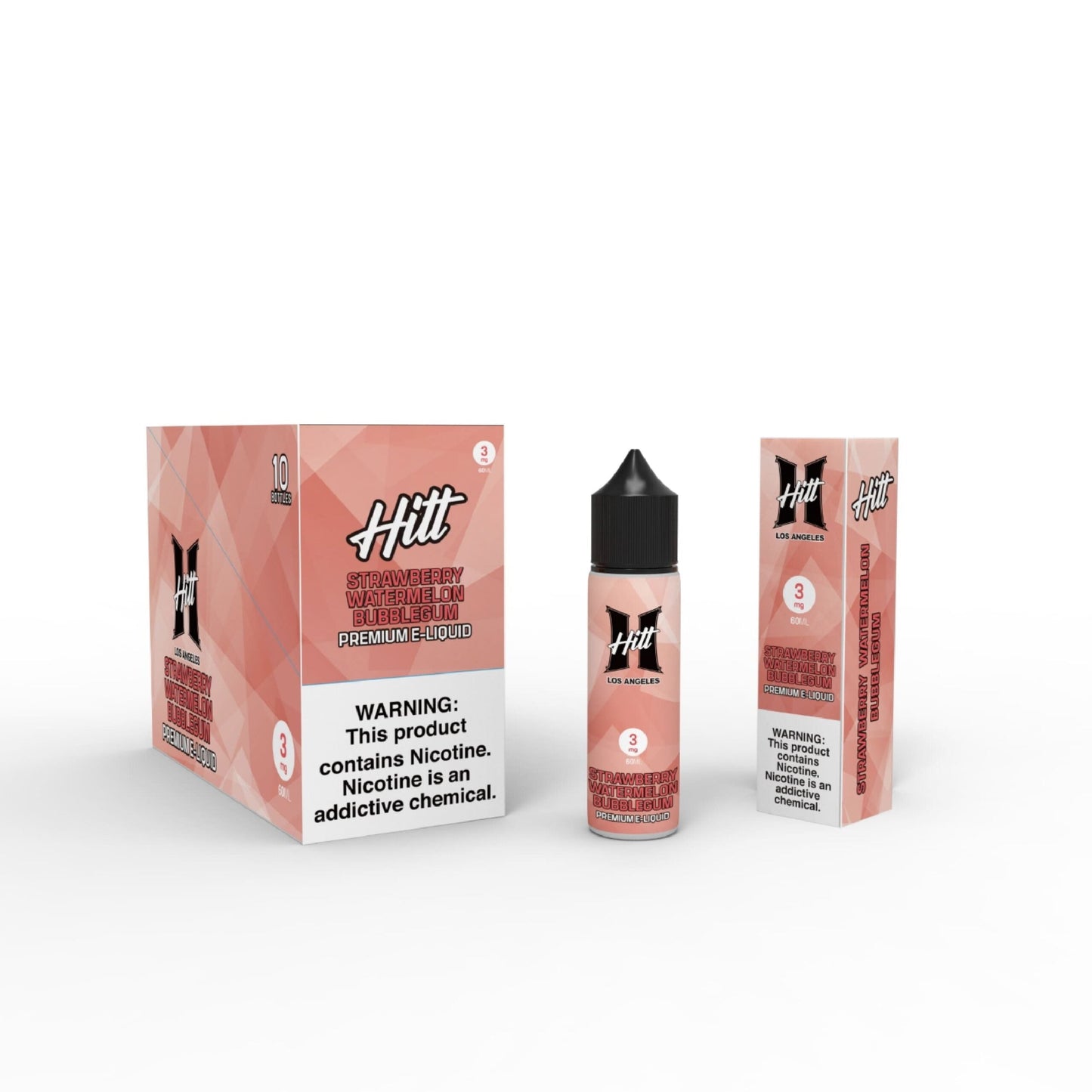 Hitt Los Angeles 60mL (Freebase) | Strawberry Watermelon Bubblegum with Packaging
