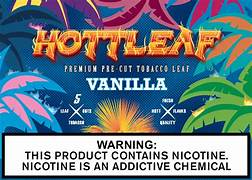Hottleaf Premium Pre Cut Natural Tobacco Leaf 5ct Vanilla
