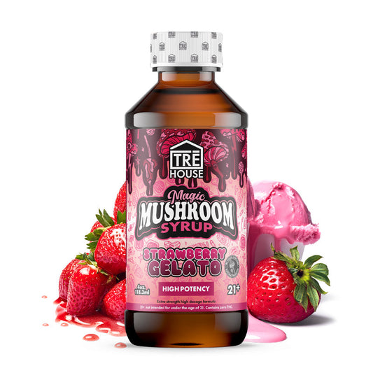 Tre House Magic Mushroom Syrup 6ct Strawberry Gelato