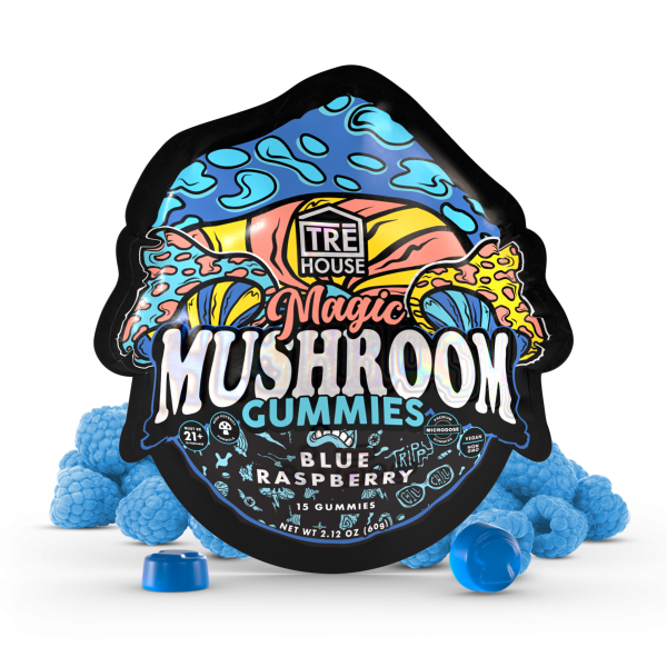 Tre House Magic Mushroom Gummies 10Pk Blue Raspberry