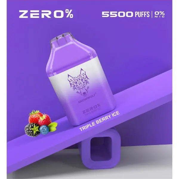 SnowWolf 5500 Puff Zero 0% | Triple Berry Ice