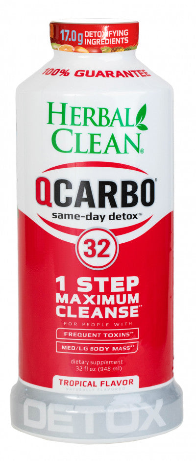 Herbal Clean QCARBO32 Clear Herbal Supplement | 32oz | Tropical