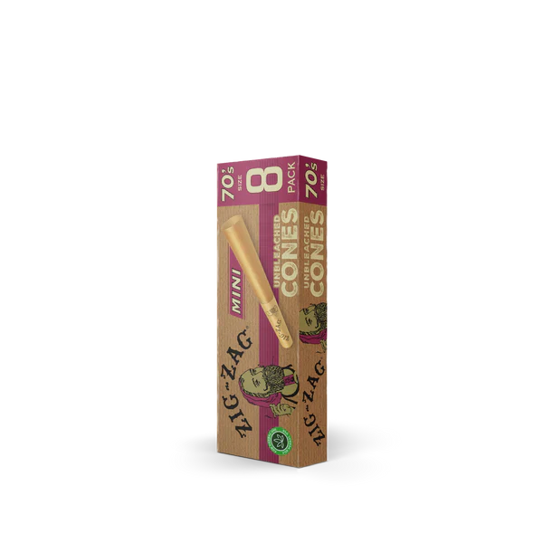 Zig-Zag Mini Cones 8ct unbleached with packaging
