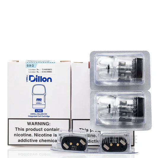 Uwell Dillon Em Pod 4pcs 0.9ohm with Packaging