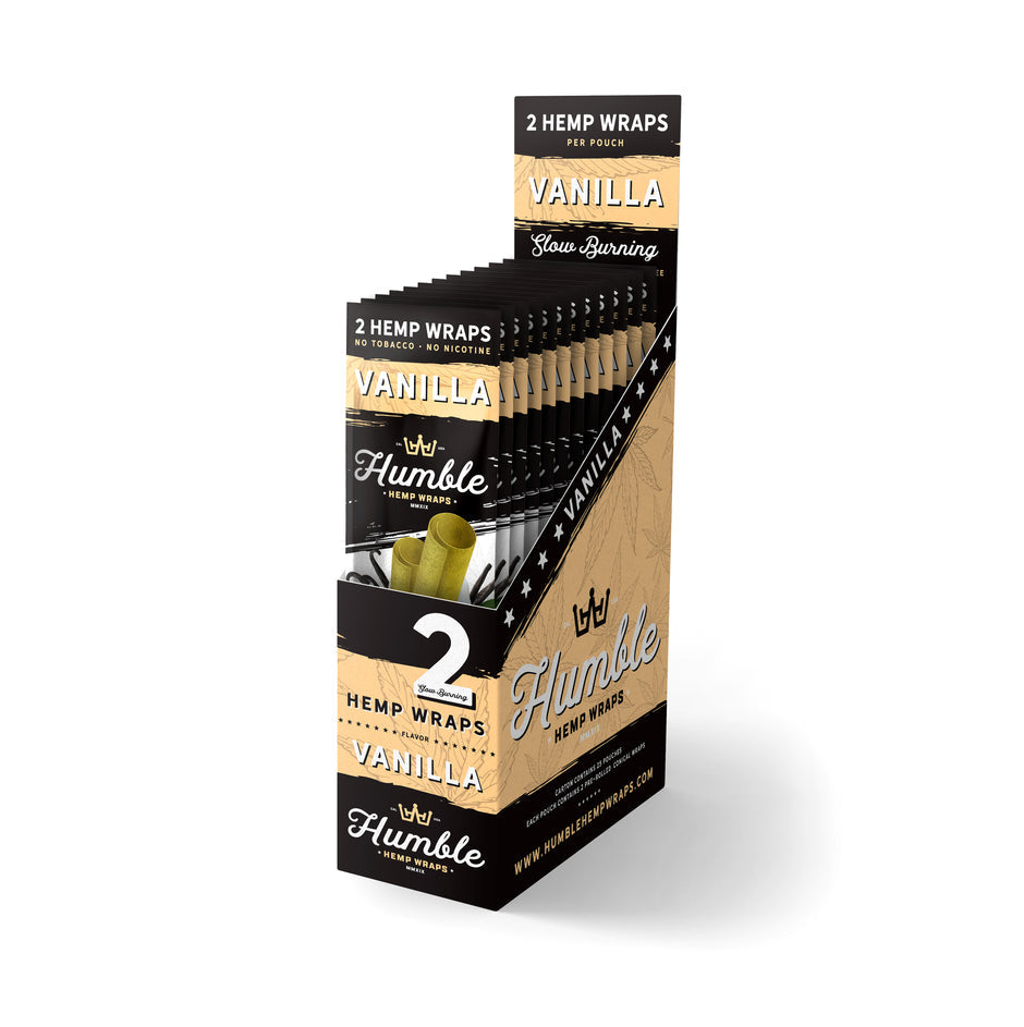 Humble Hemp Wraps 25pk | Vanilla with Packaging