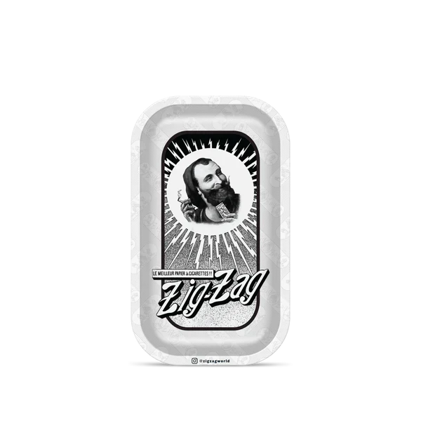 Zig-zag Small Rolling Tray | Vintage Starburst White