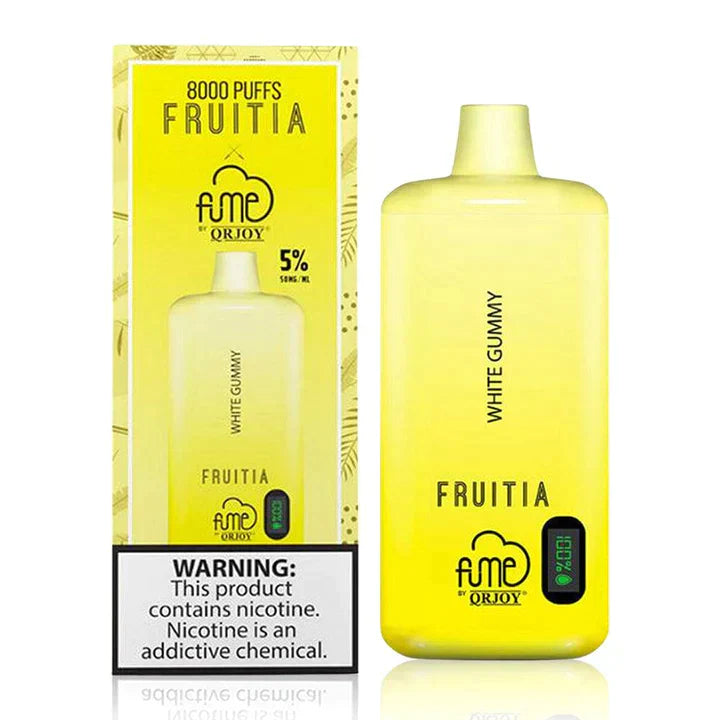 Fruita X Fume 8000 Puffs Disposable | White Gummy with Packaging 