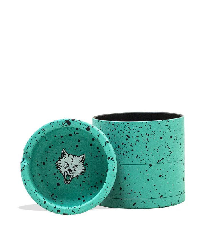Wulf Bevel Grinder 4pc 65mm W/Top Ashtray Teal Black Spatter